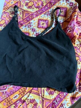 SHEIN Black Studded Strap Cami